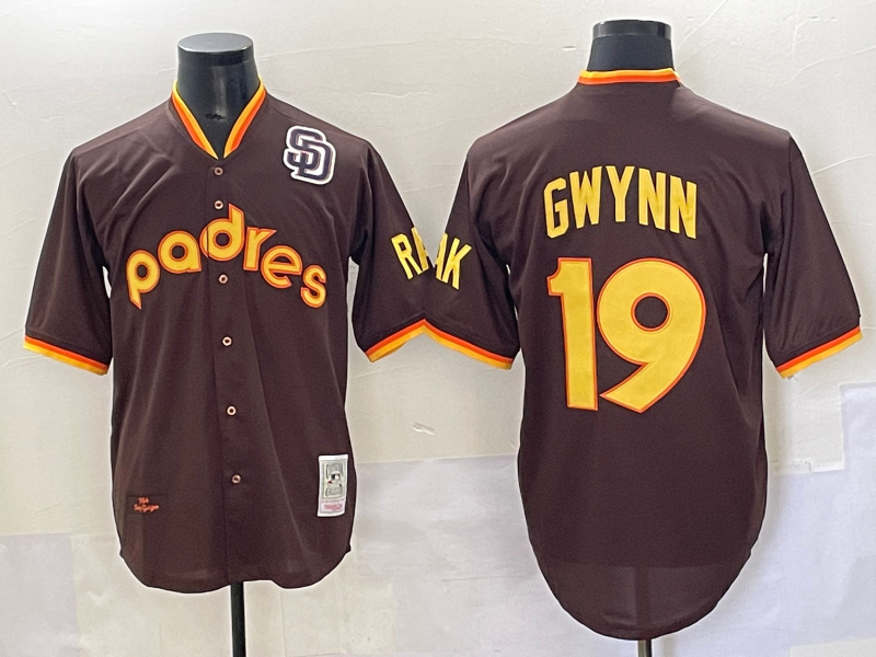 Men San Diego Padres #19 Gwynn brown Nike 2025 MLB Jersey 005
